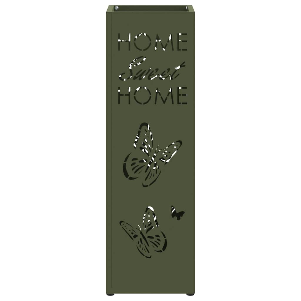 Stand per Ombrelli da Pioggia Oliva 15,5 x 15,5 x 49 cm Acciaio