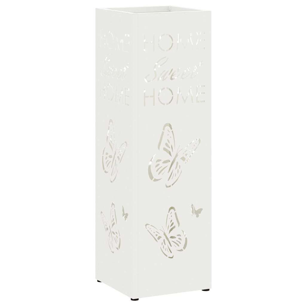 Stand per Ombrelli da Pioggia Bianco 15,5 x 15,5 x 49 cm
