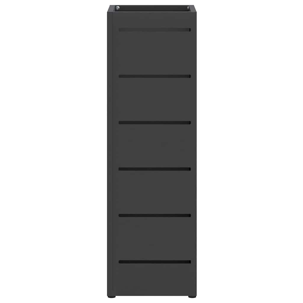 Stand per Ombrelli da Pioggia Nero 15,5 x 15,5 x 49 cm Acciaio