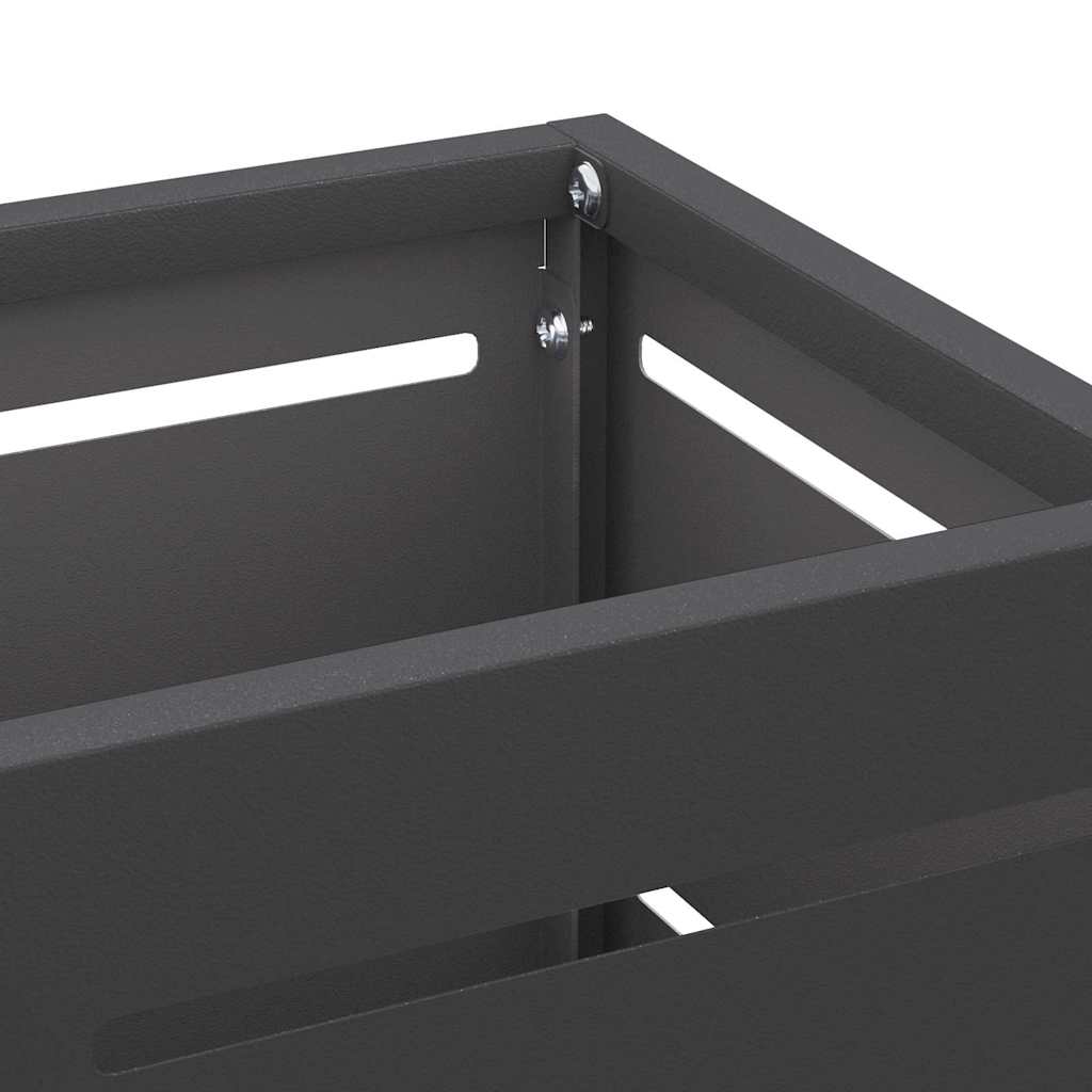 Stand per Ombrelli da Pioggia Nero 15,5 x 15,5 x 49 cm Acciaio