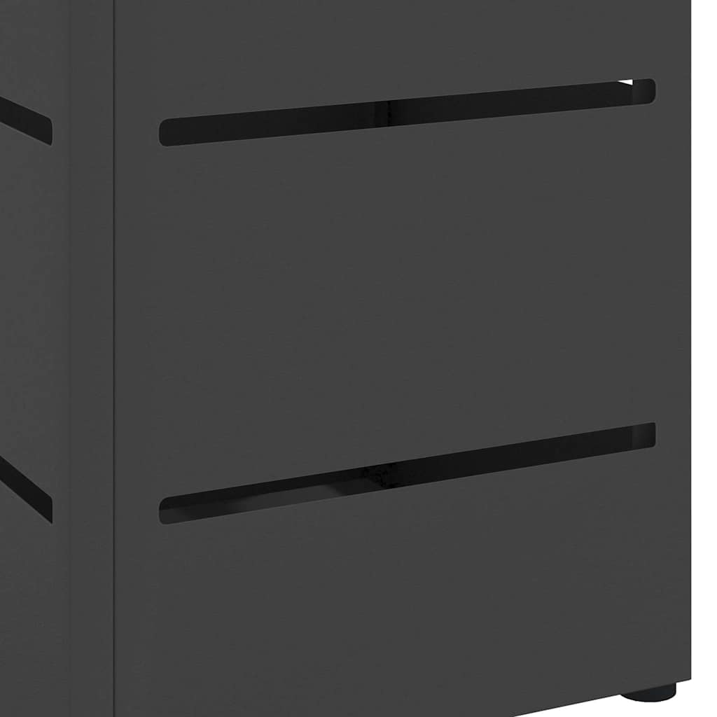 Stand per Ombrelli da Pioggia Nero 15,5 x 15,5 x 49 cm Acciaio