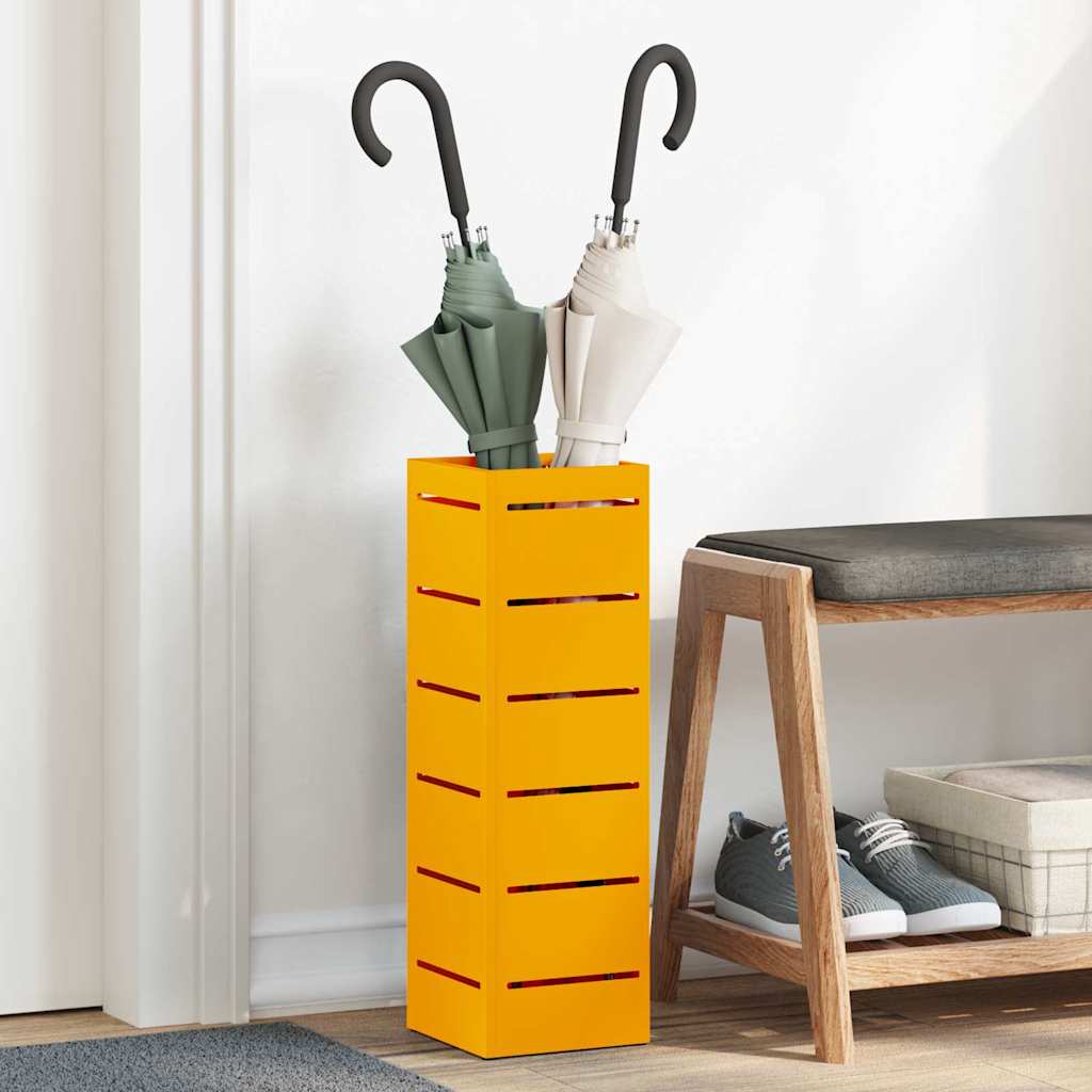 Stand per Ombrelli da Pioggia Senape 15,5 x 15,5 x 49 cm