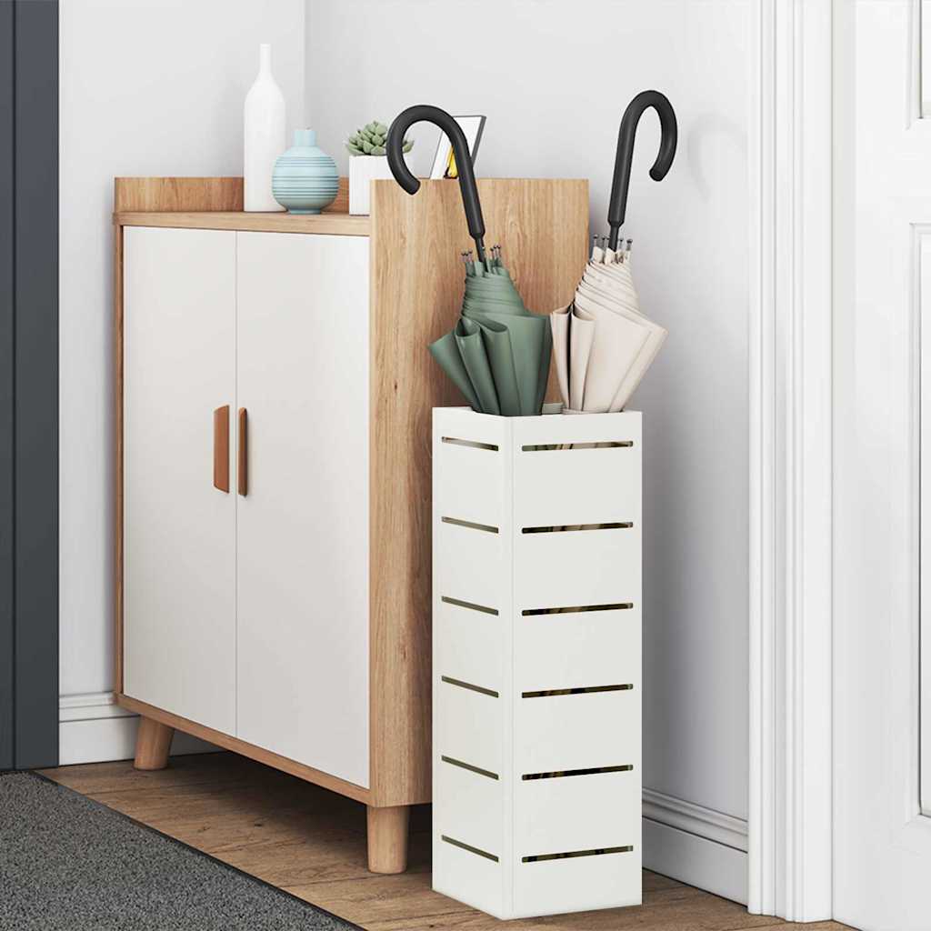 Stand per Ombrelli da Pioggia Bianco 15,5 x 15,5 x 49 cm