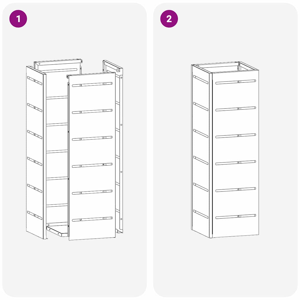 Stand per Ombrelli da Pioggia Bianco 15,5 x 15,5 x 49 cm
