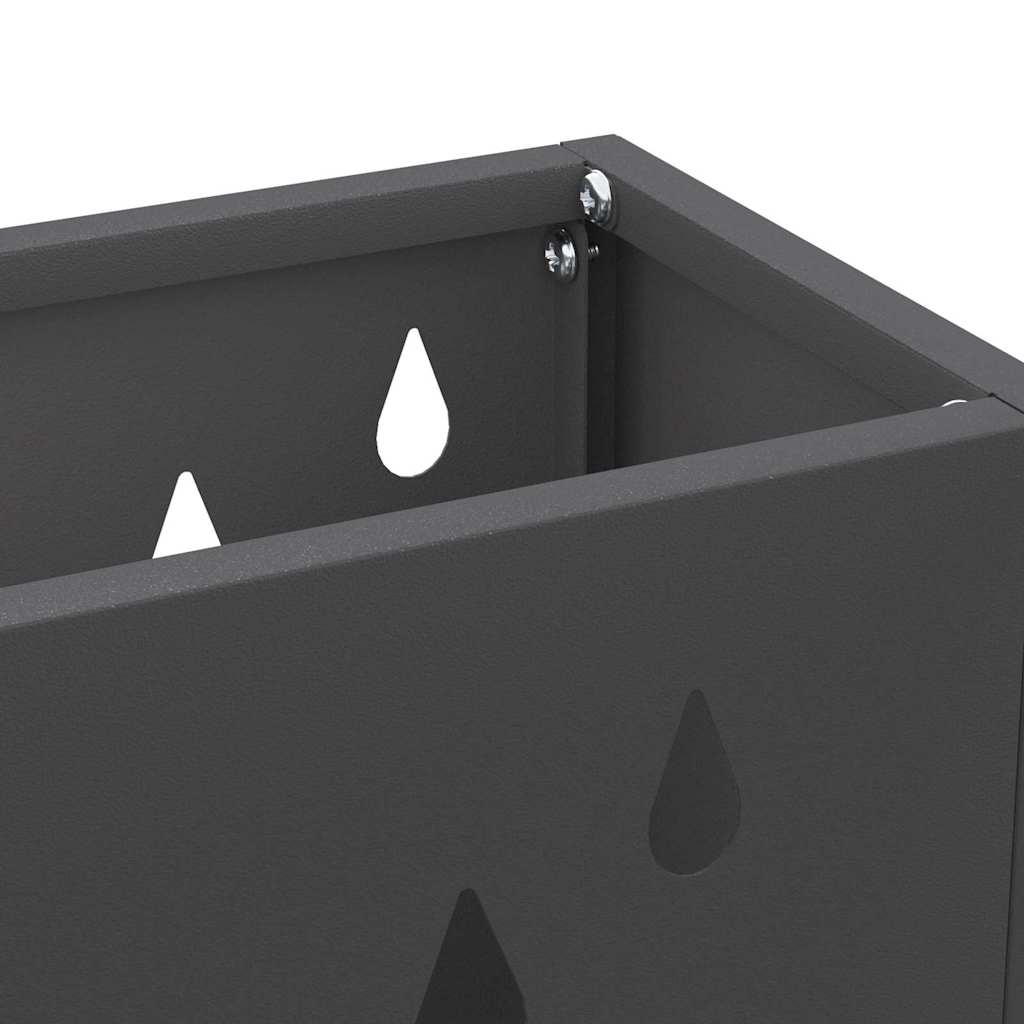 Stand per Ombrelli da Pioggia Nero 28 x 12 x 41 cm Acciaio