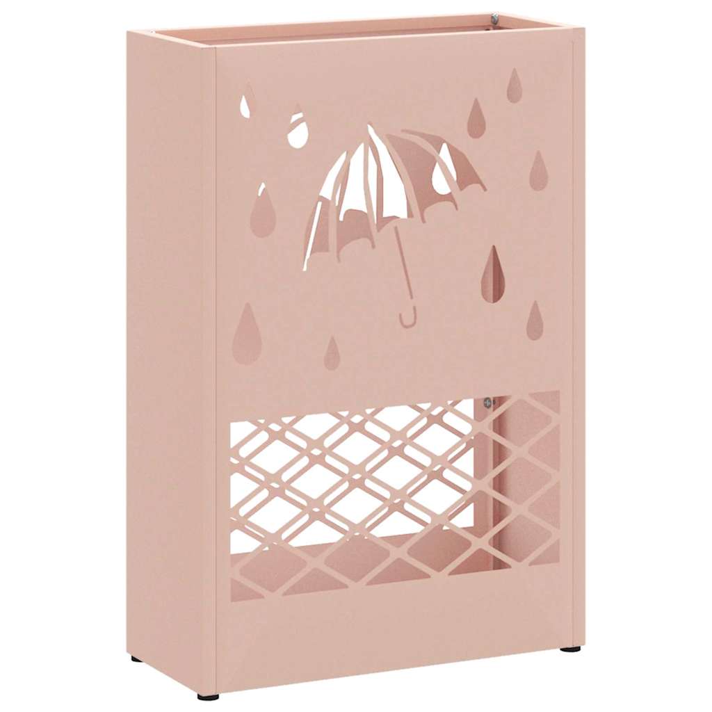 Stand per Ombrelli da Pioggia Rosa 28 x 12 x 41 cm Acciaio