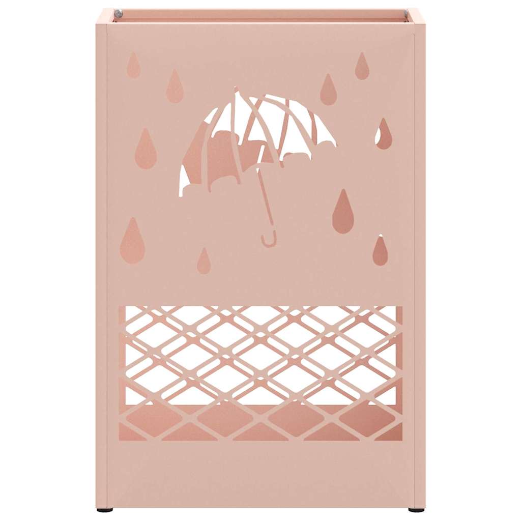 Stand per Ombrelli da Pioggia Rosa 28 x 12 x 41 cm Acciaio