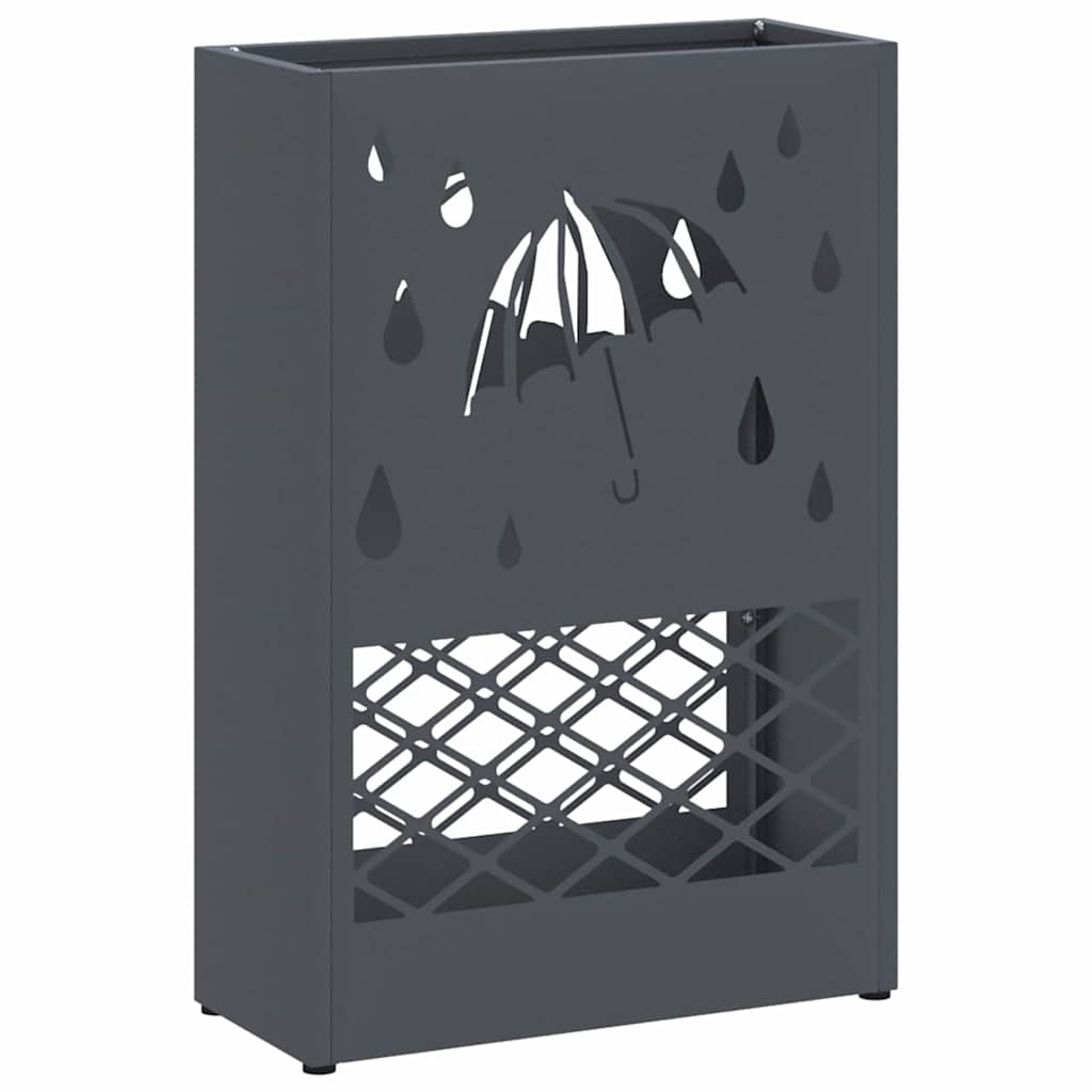 Stand per Ombrelli da Pioggia Antracite 28 x 12 x 41 cm Acciaio