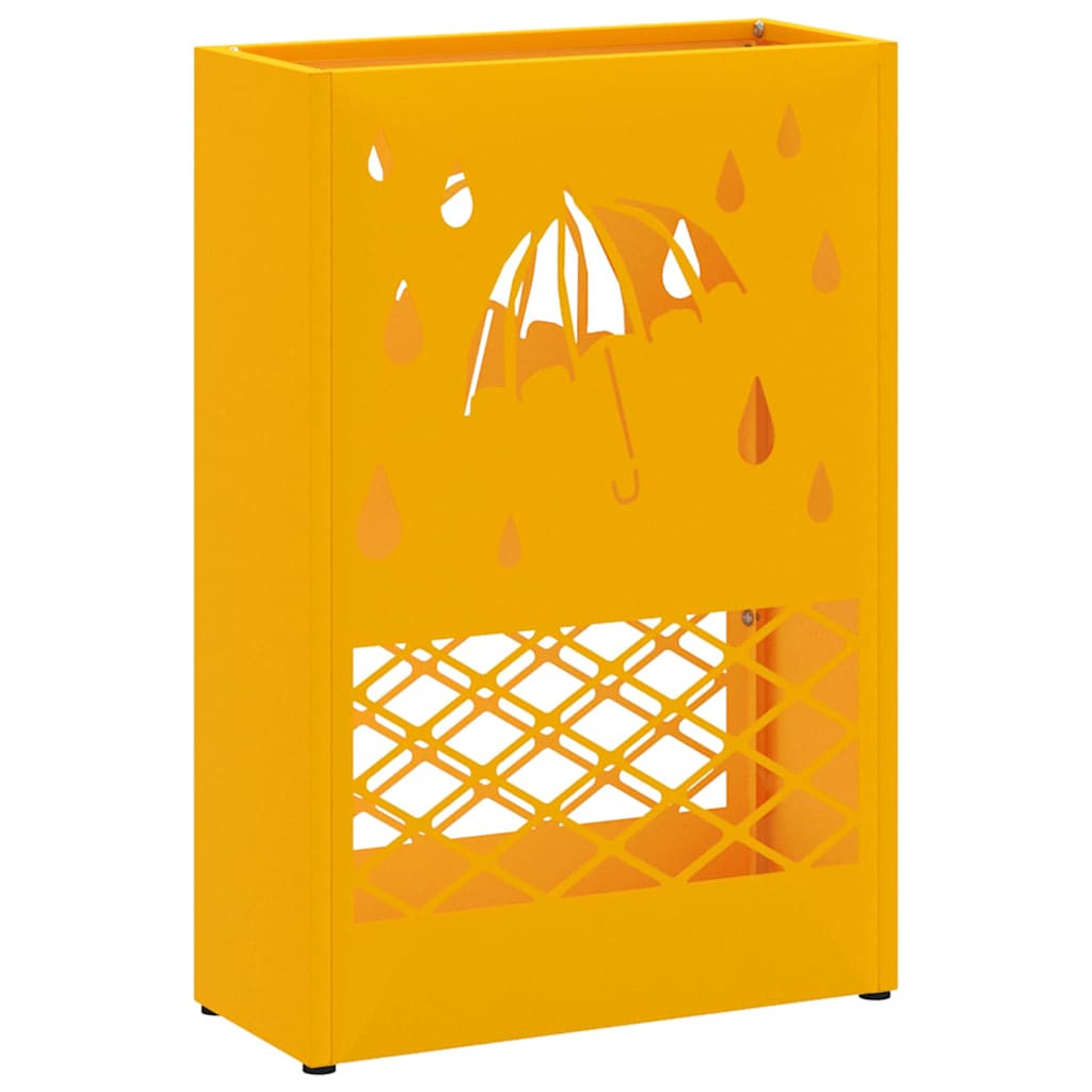 Stand per Ombrelli da Pioggia Giallo Senape 28 x 12 x 41 cm