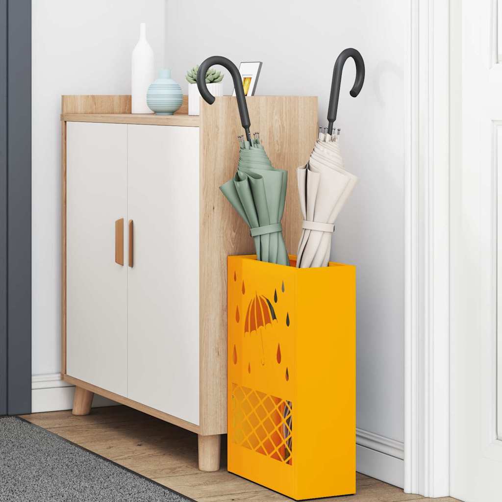Stand per Ombrelli da Pioggia Giallo Senape 28 x 12 x 41 cm