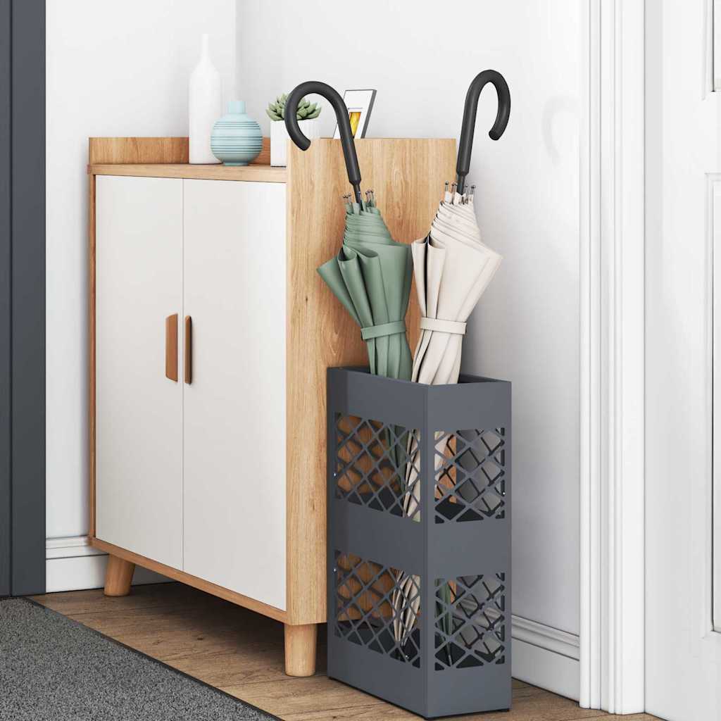Stand per Ombrelli da Pioggia Antracite 28 x 12 x 41 cm Acciaio
