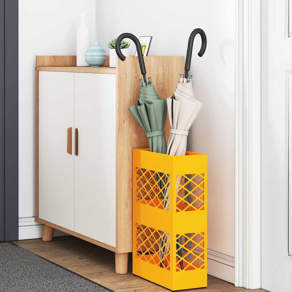 Stand per Ombrelli da Pioggia Giallo Senape 28 x 12 x 41 cm