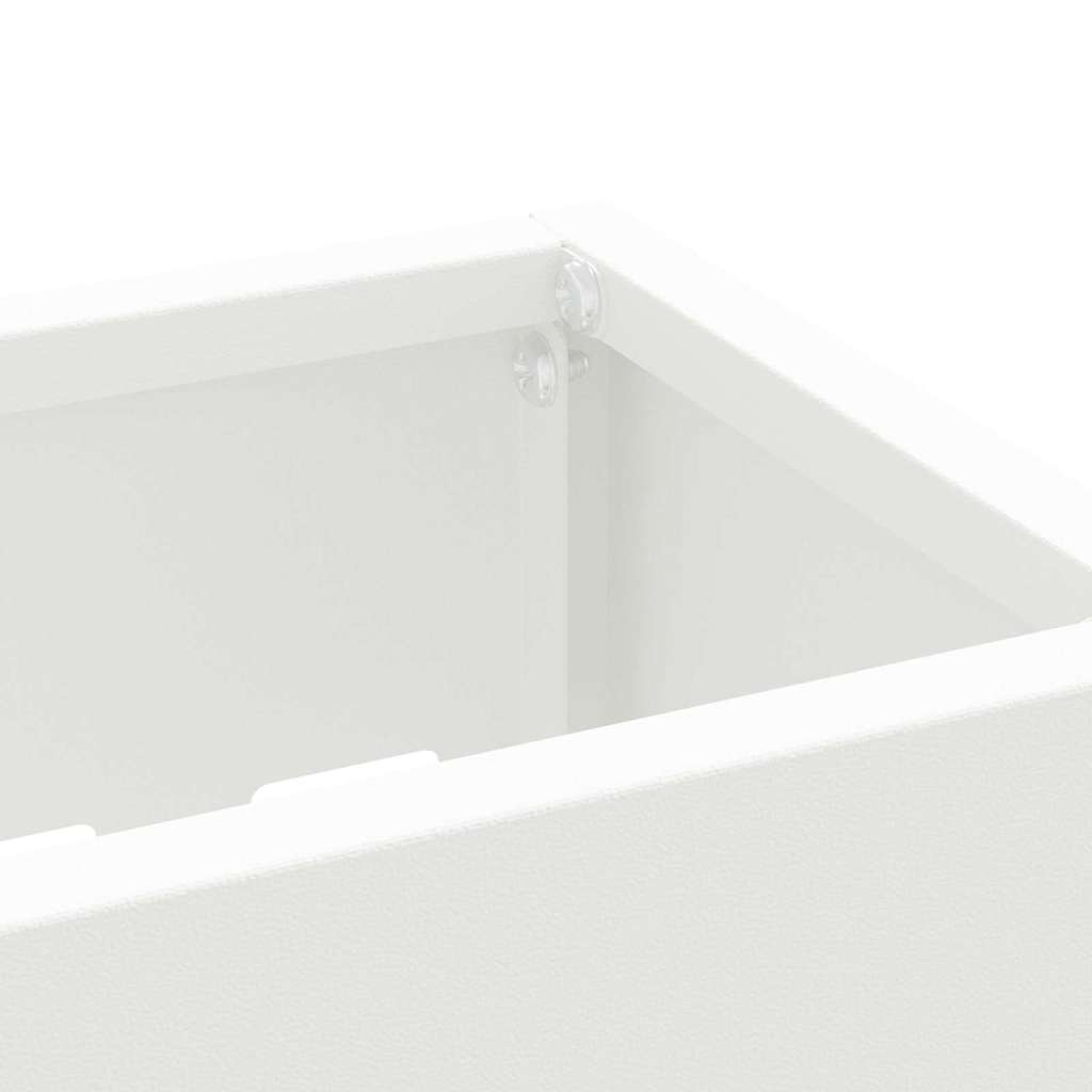 Stand per Ombrelli da Pioggia Bianco 28 x 12 x 41 cm Acciaio