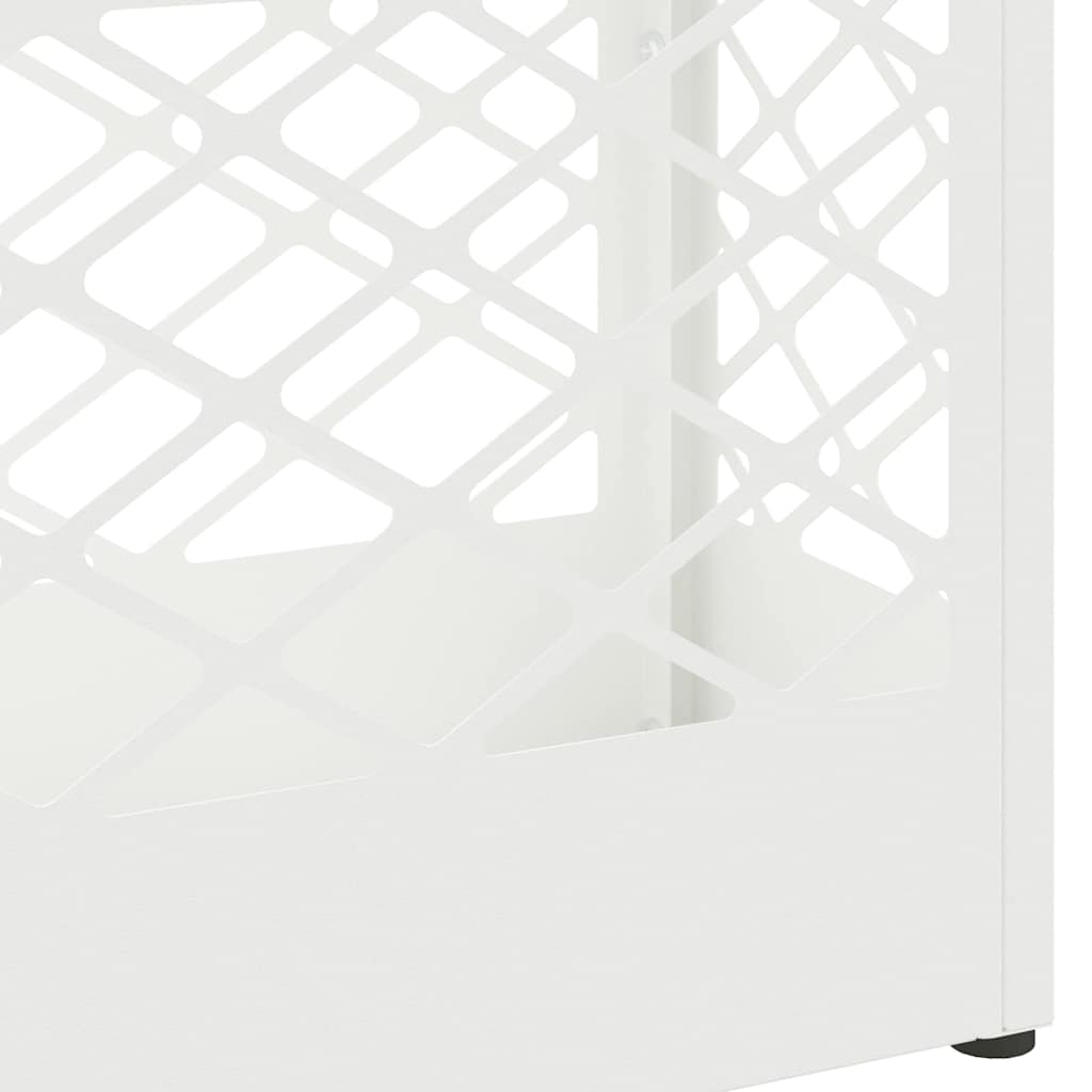 Stand per Ombrelli da Pioggia Bianco 28 x 12 x 41 cm Acciaio