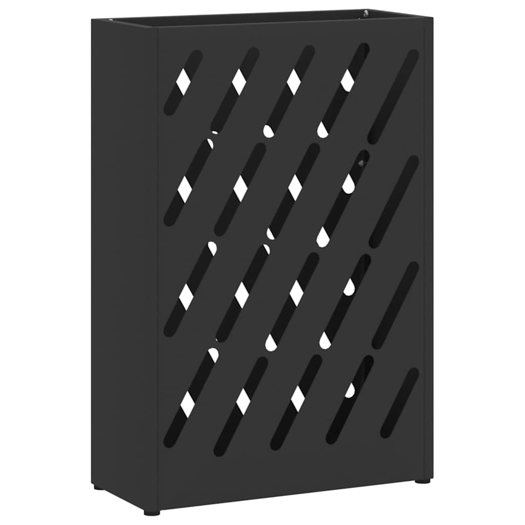 Stand per Ombrelli da Pioggia Nero 28 x 12 x 41 cm Acciaio