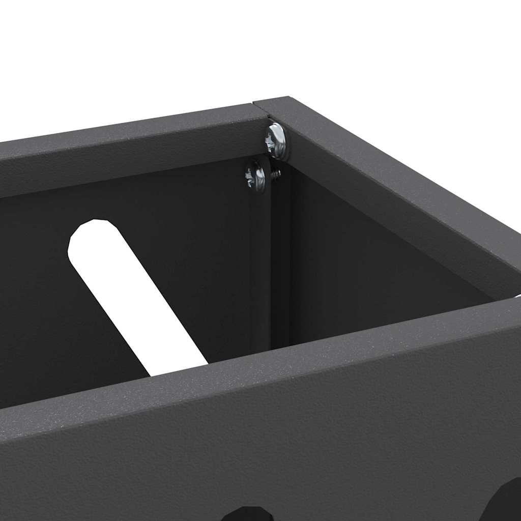 Stand per Ombrelli da Pioggia Nero 28 x 12 x 41 cm Acciaio
