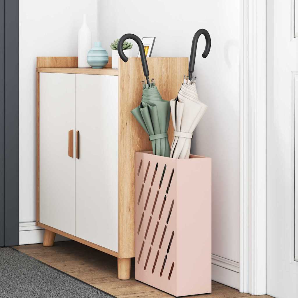 Stand per Ombrelli da Pioggia Rosa 28 x 12 x 41 cm Acciaio