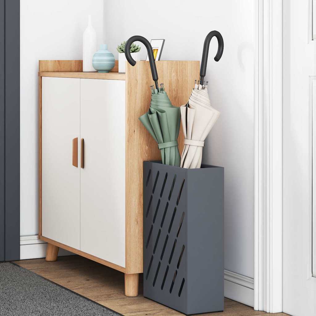 Stand per Ombrelli da Pioggia Antracite 28 x 12 x 41 cm Acciaio