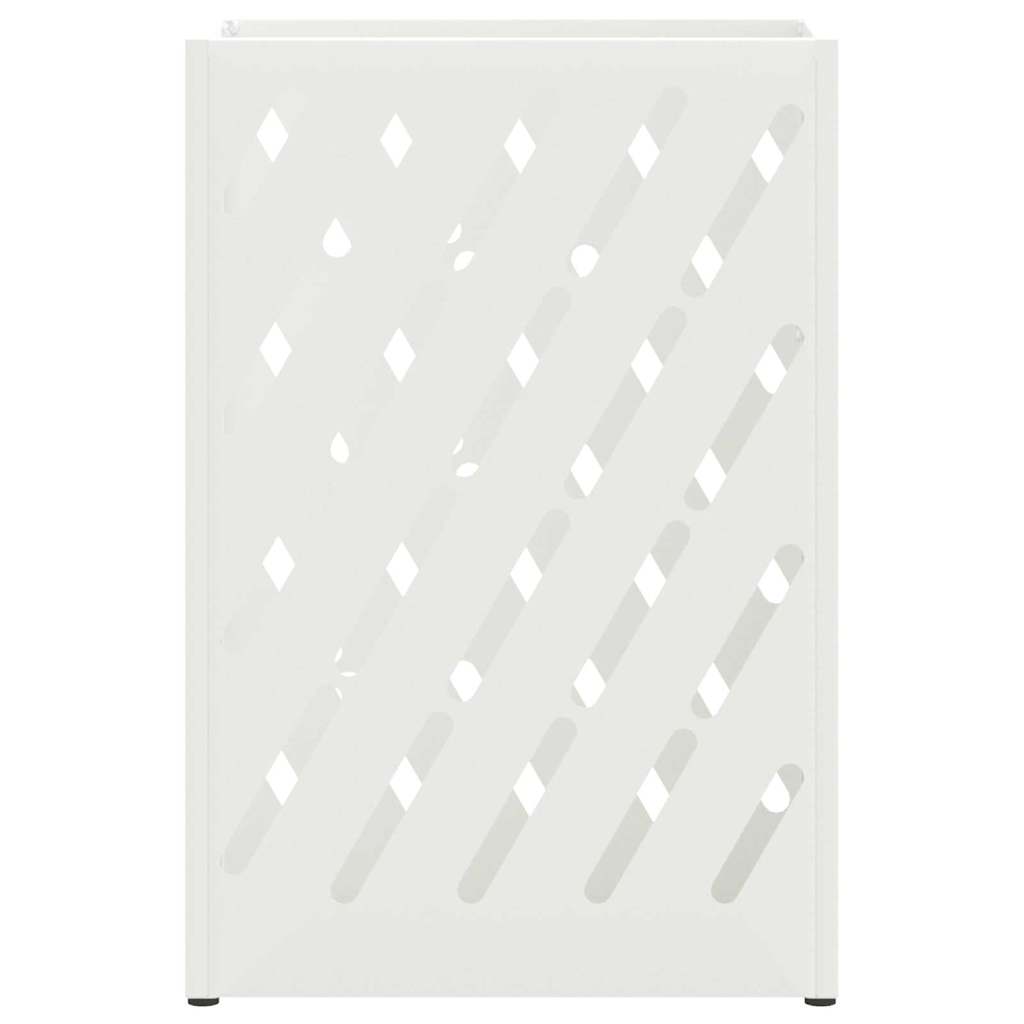 Stand per Ombrelli da Pioggia Bianco 28 x 12 x 41 cm Acciaio