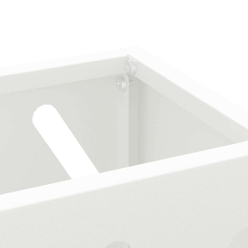 Stand per Ombrelli da Pioggia Bianco 28 x 12 x 41 cm Acciaio