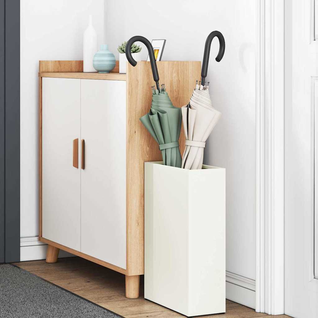 Stand per Ombrelli da Pioggia Bianco 28 x 12 x 41 cm Acciaio