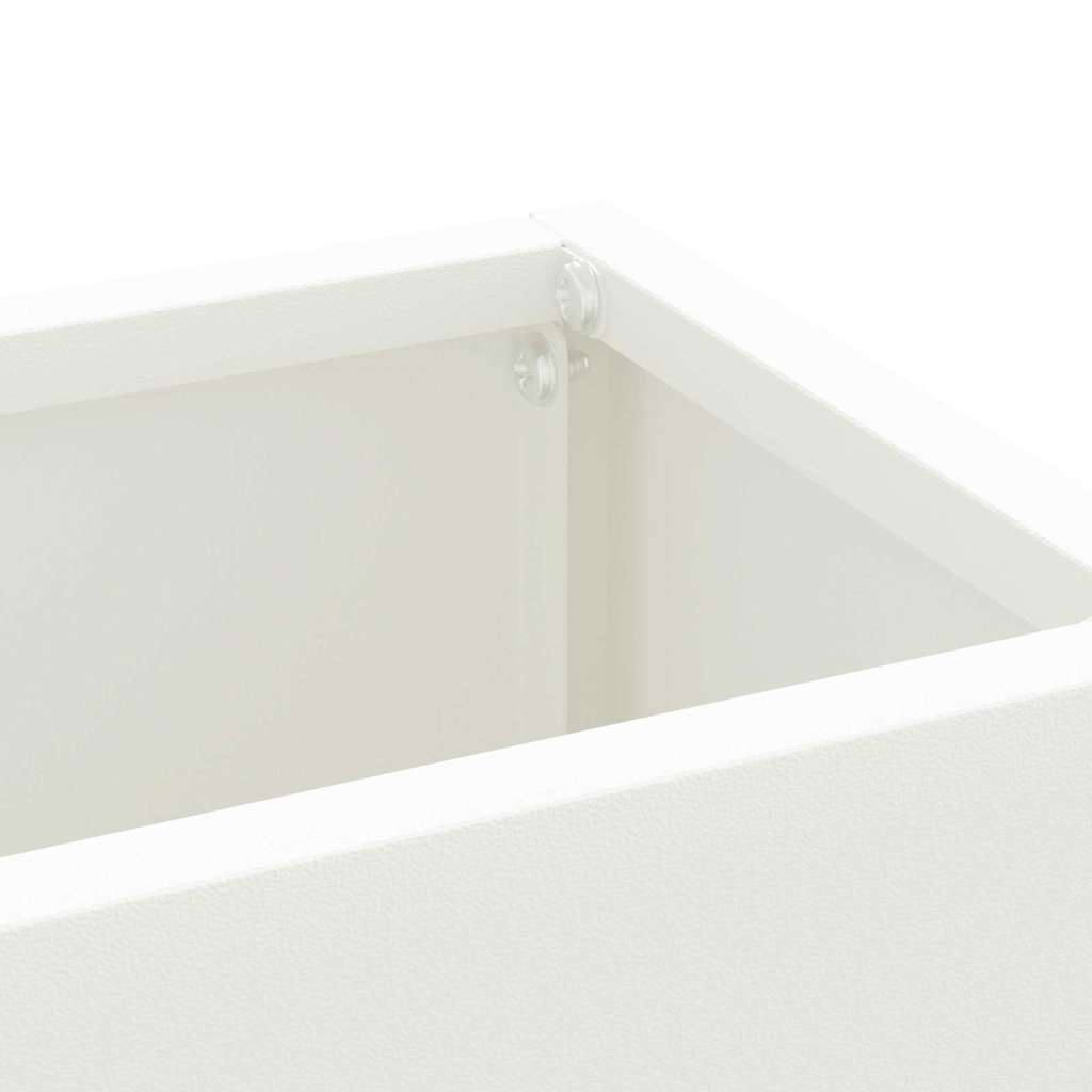 Stand per Ombrelli da Pioggia Bianco 28 x 12 x 41 cm Acciaio