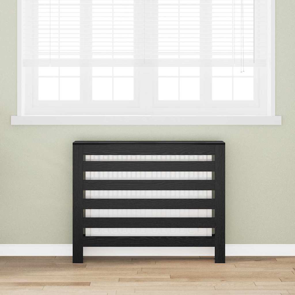 Copertura per radiatori Rovere Nero 104 x 20 x 82 cm