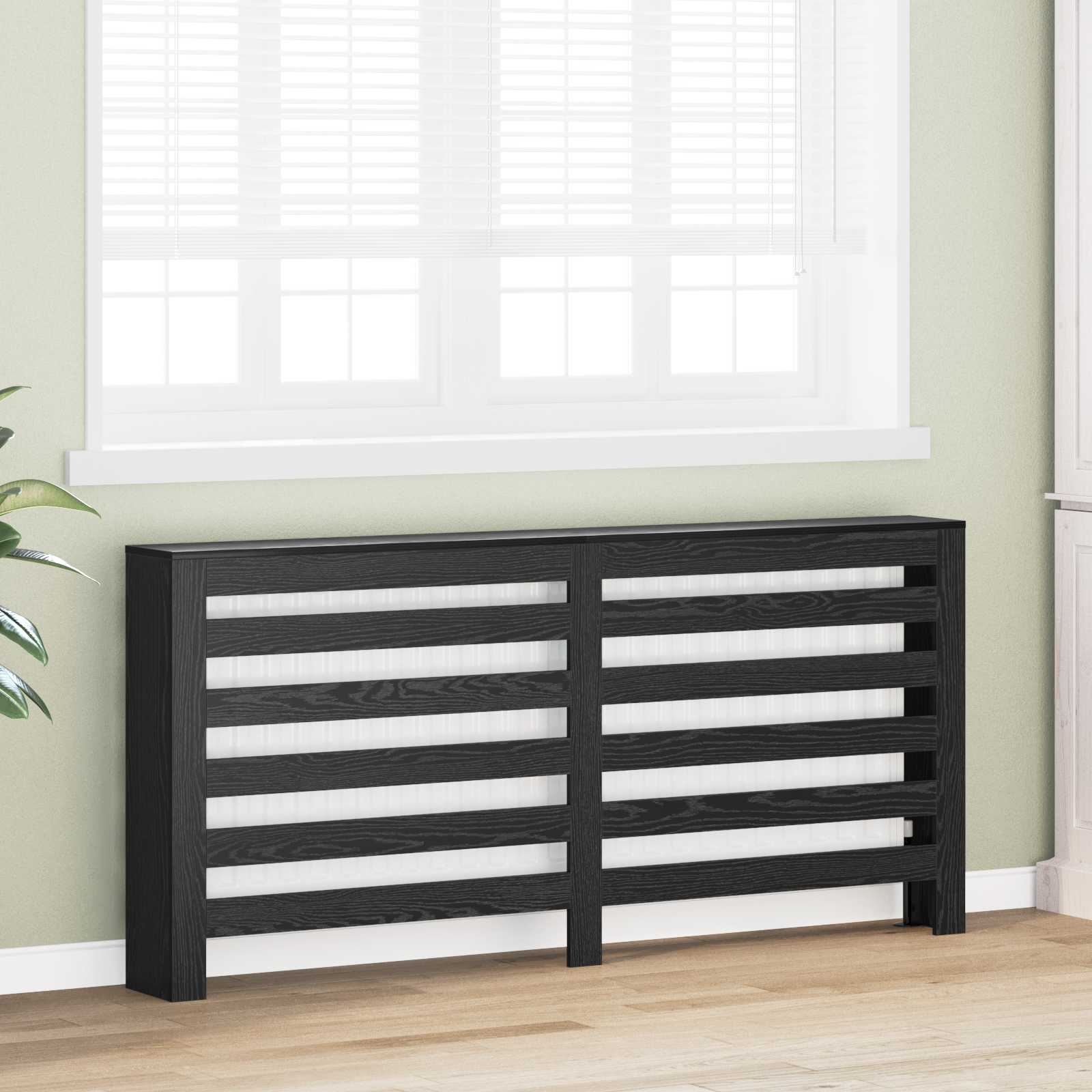 Copertura per radiatori Rovere Nero 175 x 20 x 82 cm