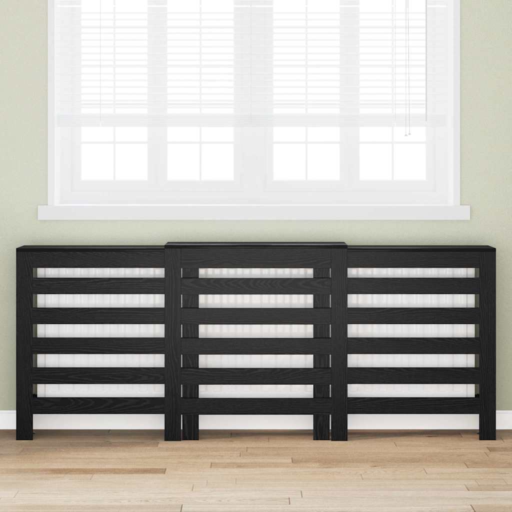 Copertura per radiatori Rovere Nero 205 x 21,5 x 83,5 cm