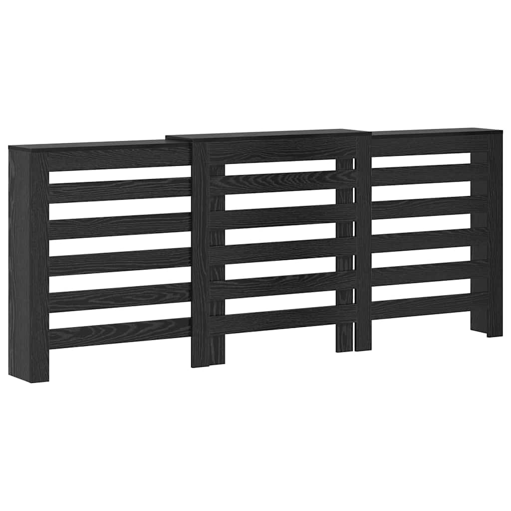Copertura per radiatori Rovere Nero 205 x 21,5 x 83,5 cm