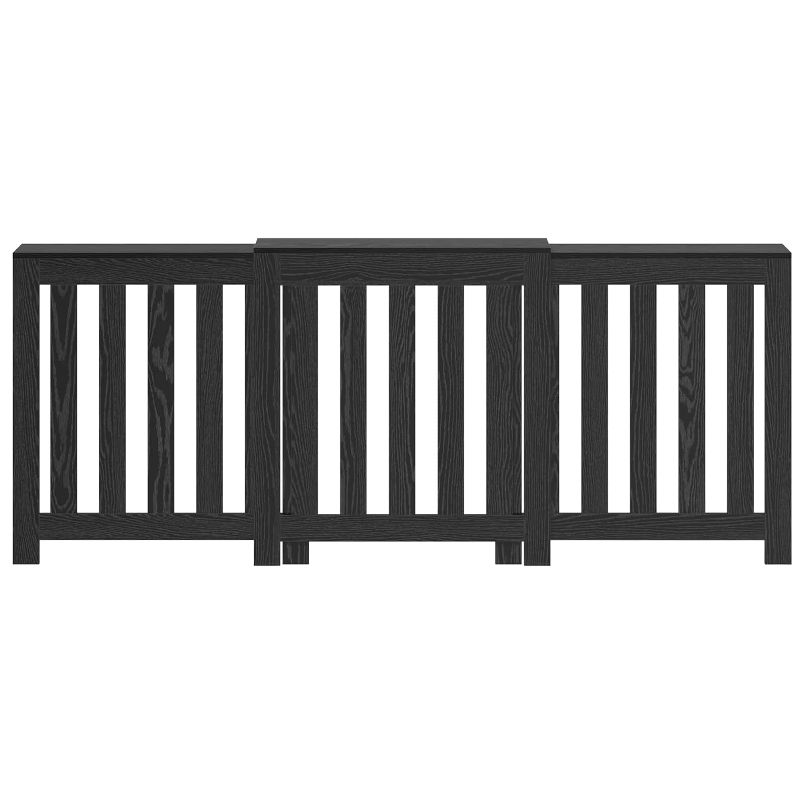 Copertura per radiatori Rovere Nero 205 x 21,5 x 83,5 cm