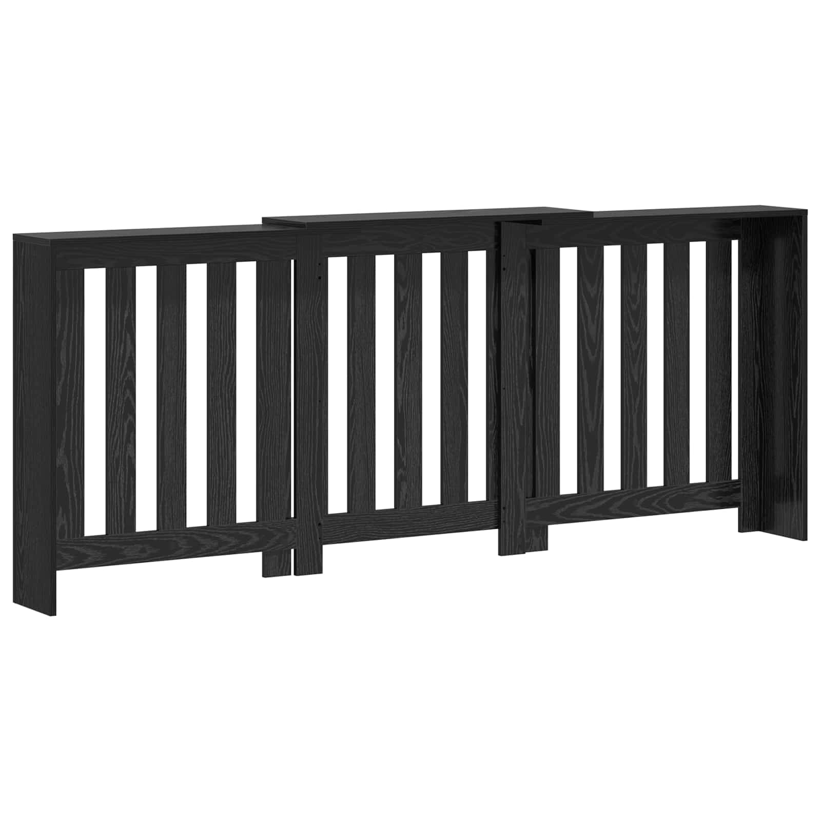 Copertura per radiatori Rovere Nero 205 x 21,5 x 83,5 cm