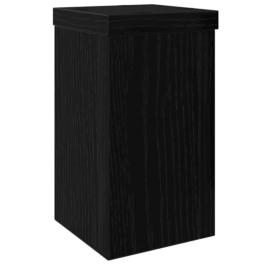 Supporto per piante 2 pz Rovere Nero 10 x 10 x 18 cm