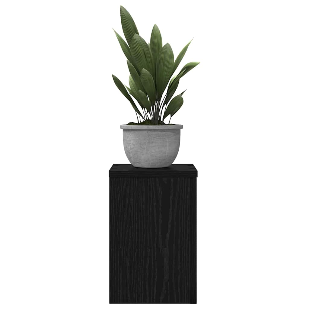 Supporto per piante 2 pz Rovere Nero 20 x 20 x 30 cm