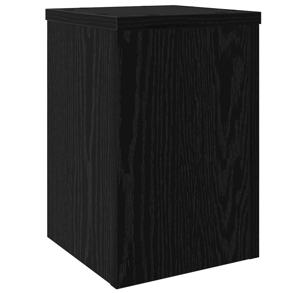 Supporto per piante 2 pz Rovere Nero 20 x 20 x 30 cm