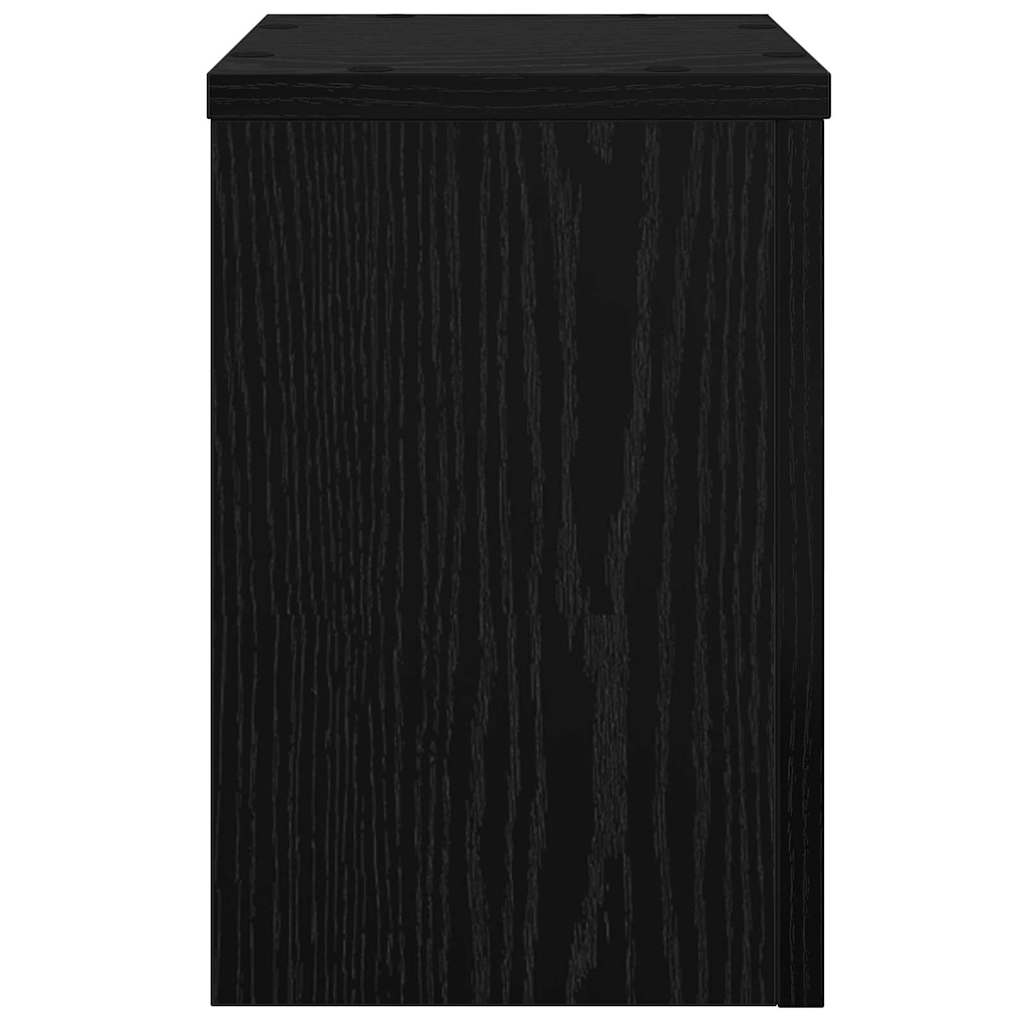 Supporto per piante 2 pz Rovere Nero 20 x 20 x 30 cm