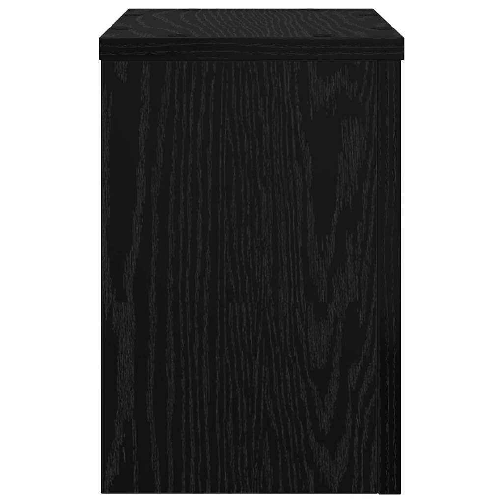 Supporto per piante 2 pz Rovere Nero 20 x 20 x 30 cm
