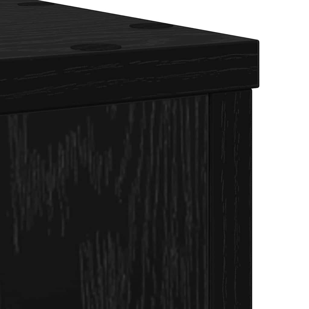 Supporto per piante 2 pz Rovere Nero 20 x 20 x 30 cm