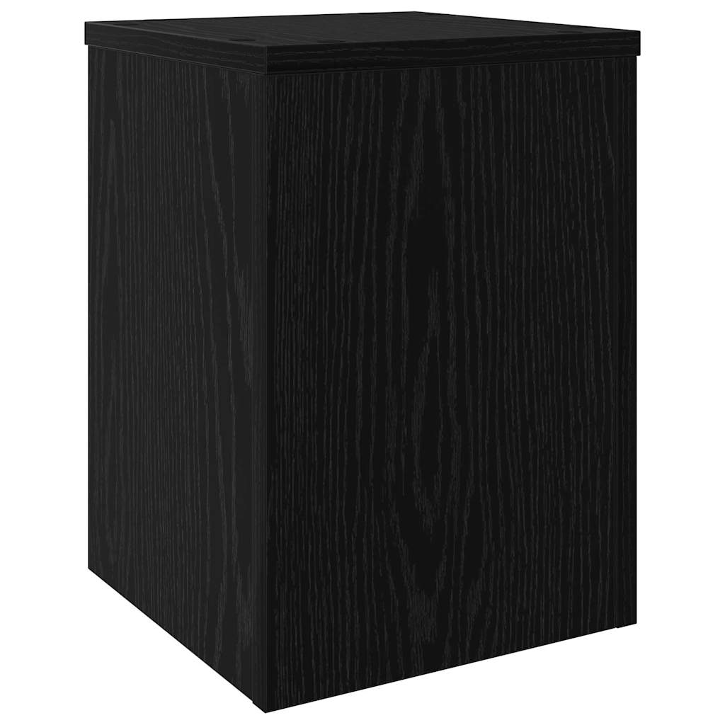 Supporto per piante 2 pz Rovere Nero 25 x 25 x 35 cm