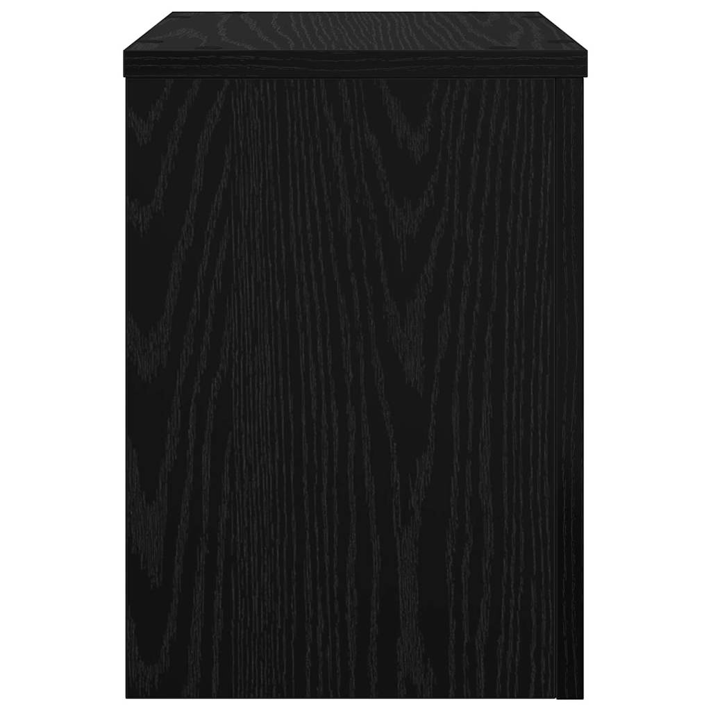 Supporto per piante 2 pz Rovere Nero 25 x 25 x 35 cm
