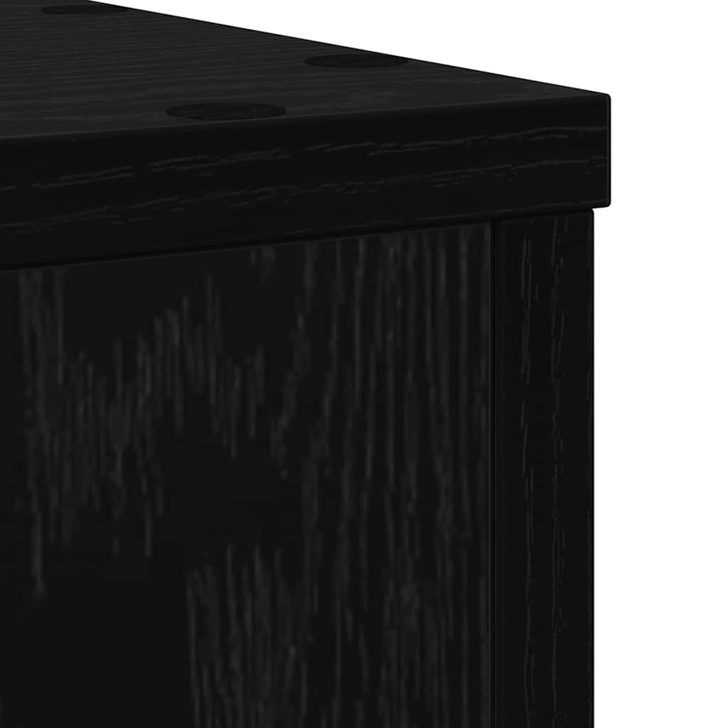 Supporto per piante 2 pz Rovere Nero 25 x 25 x 35 cm