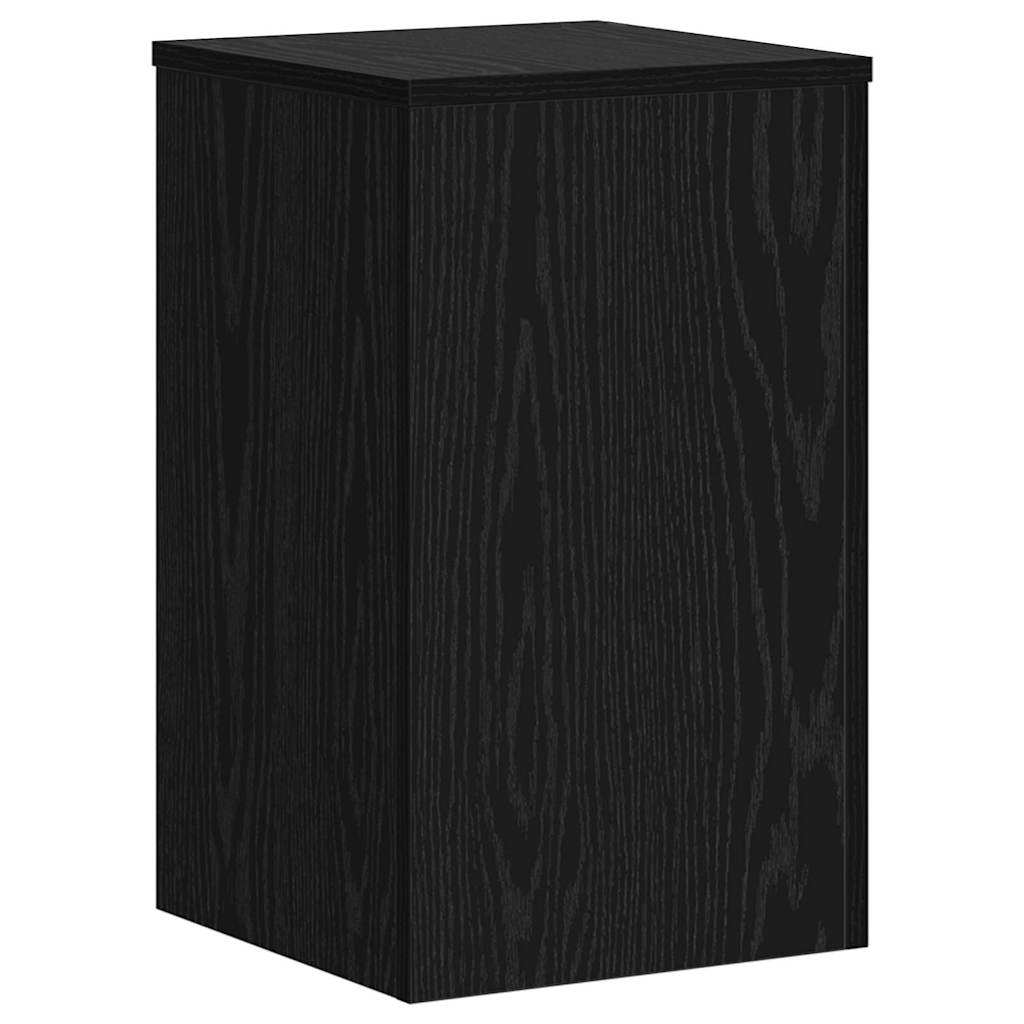 Supporto per piante 2 pz Rovere Nero 30 x 30 x 50 cm