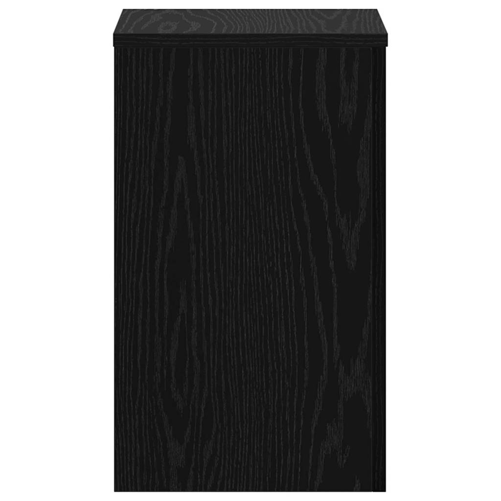 Supporto per piante 2 pz Rovere Nero 30 x 30 x 50 cm
