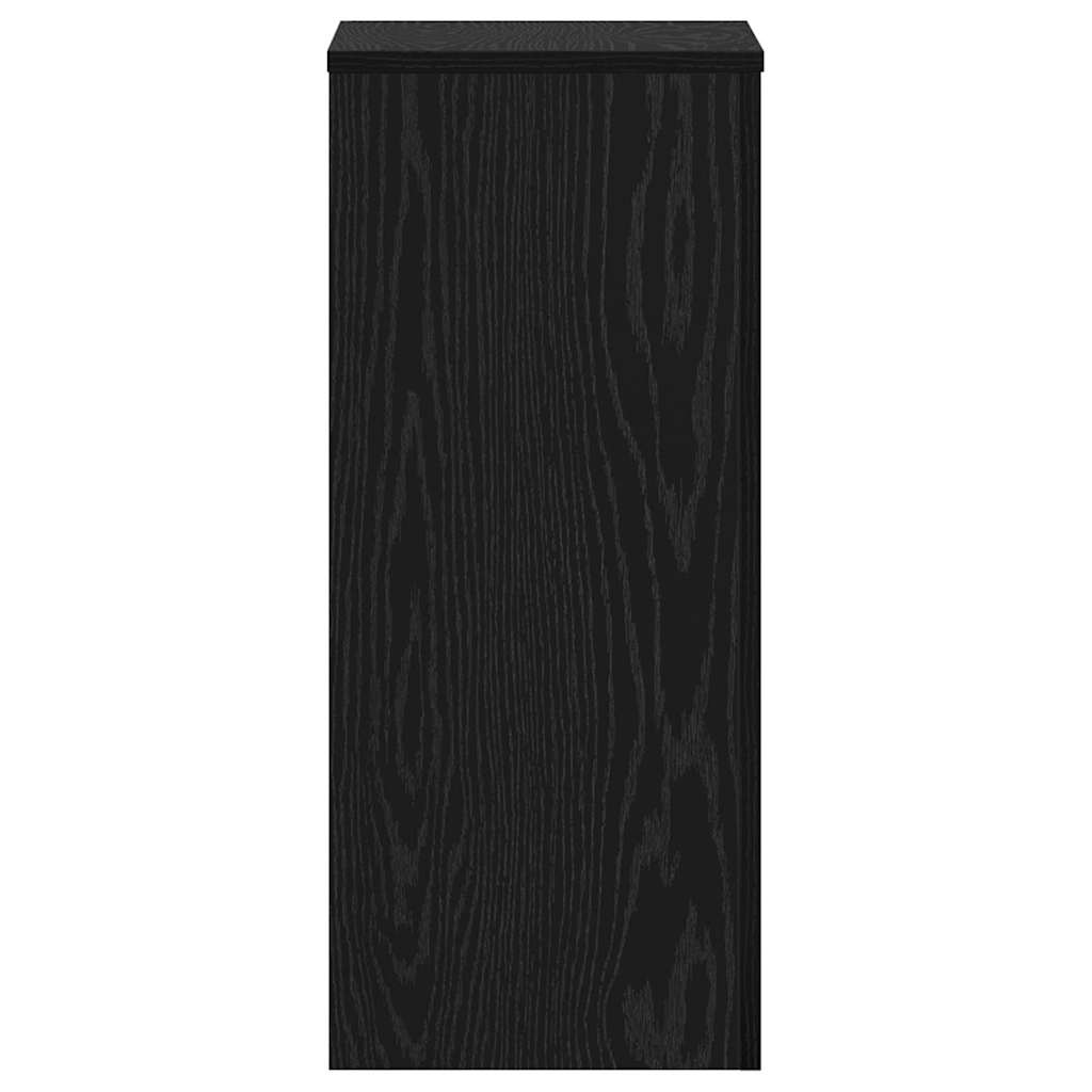 Supporto per piante 2 pz Rovere Nero 30 x 30 x 70 cm