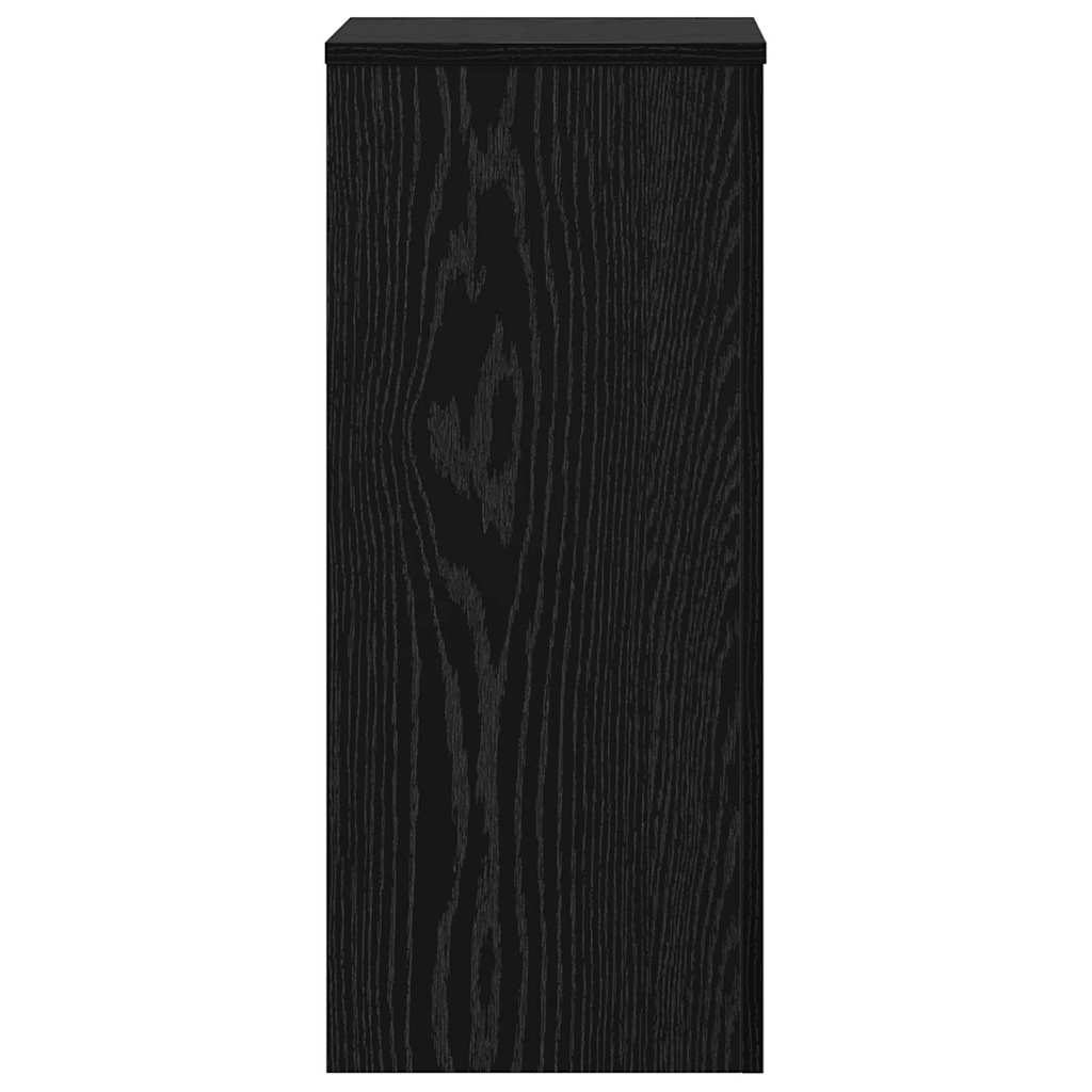 Supporto per piante 2 pz Rovere Nero 30 x 30 x 70 cm
