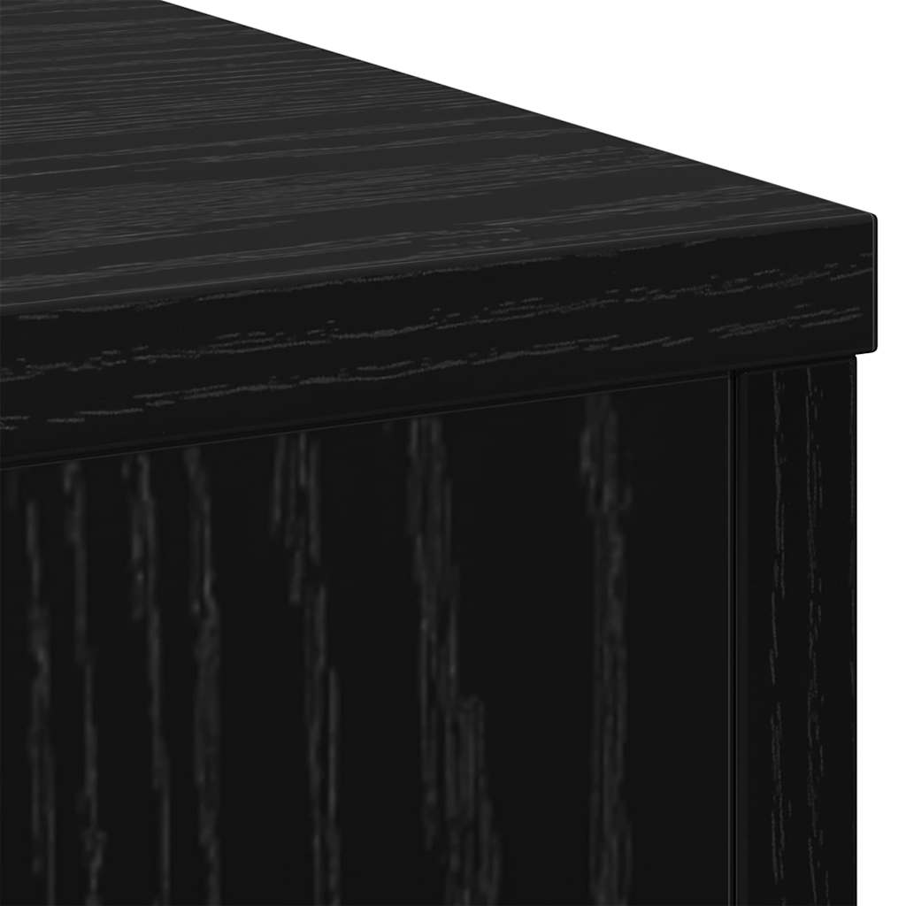 Supporto per piante 2 pz Rovere Nero 30 x 30 x 70 cm