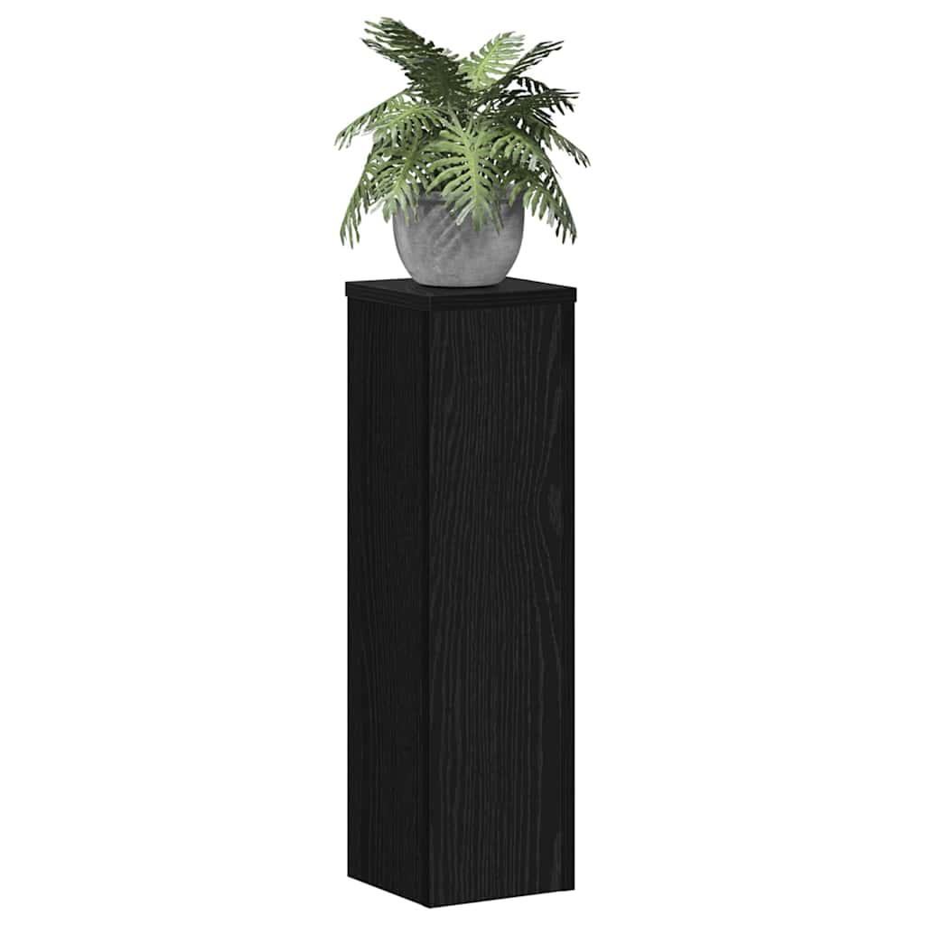 Supporto per piante 2 pz Rovere Nero 17 x 17 x 60 cm