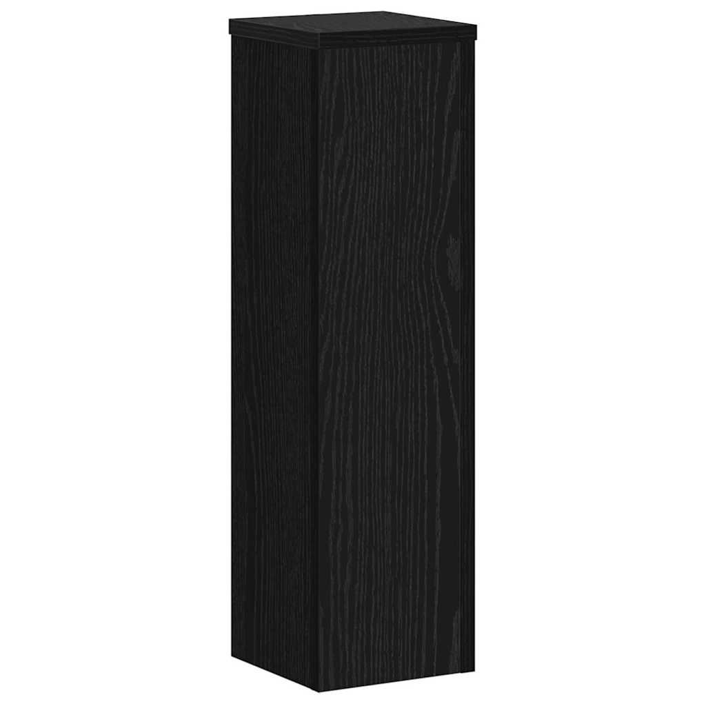 Supporto per piante 2 pz Rovere Nero 17 x 17 x 60 cm