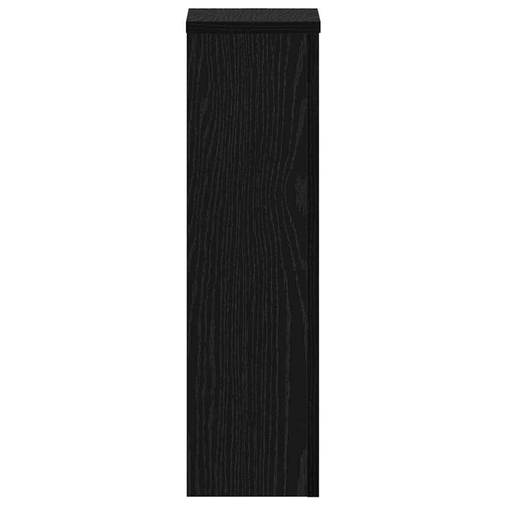 Supporto per piante 2 pz Rovere Nero 17 x 17 x 60 cm