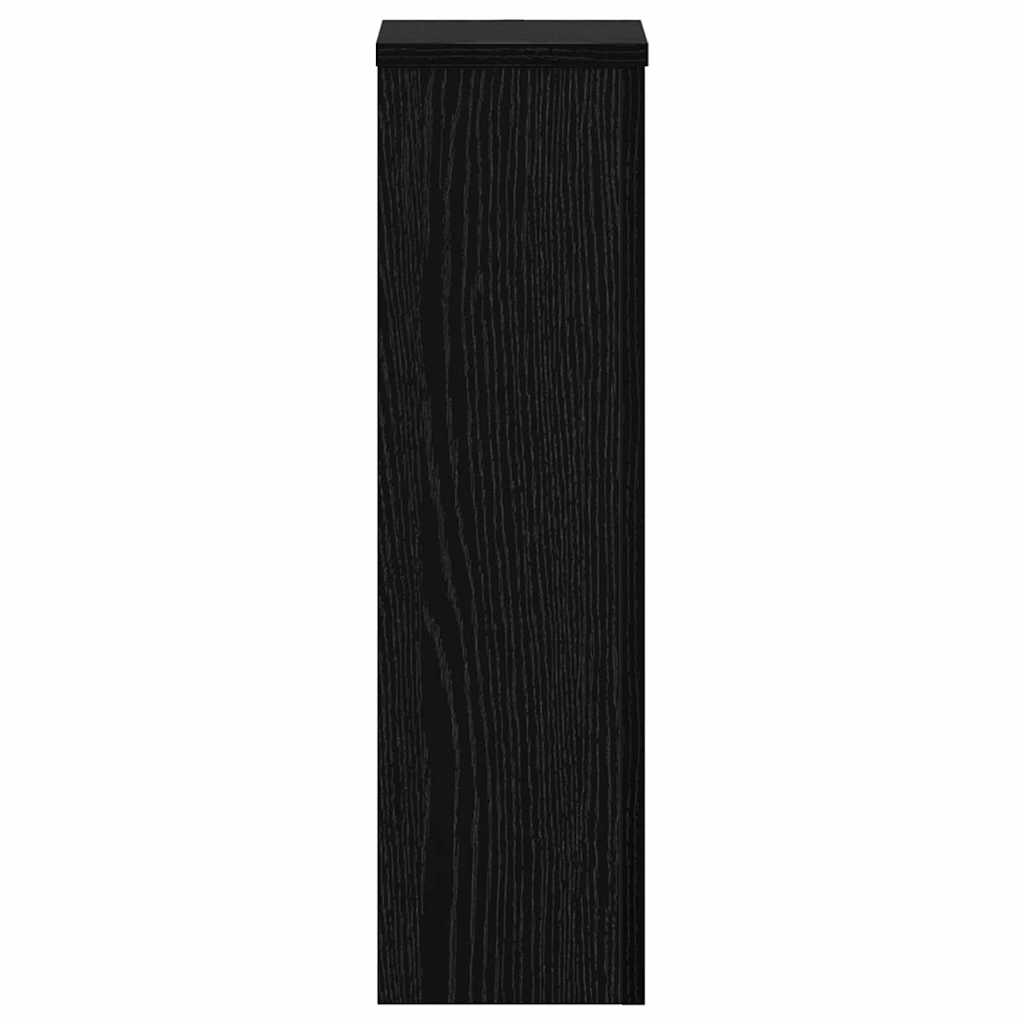 Supporto per piante 2 pz Rovere Nero 17 x 17 x 60 cm